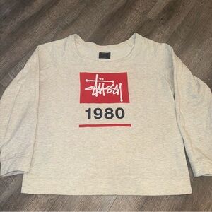 Stussy 1980 Box Logo Crewneck Sweatshirt Womens Size Large